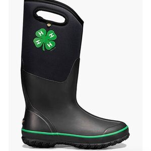 Womens 11 NEW Black and Green Rain Boots 4-H reg. $120